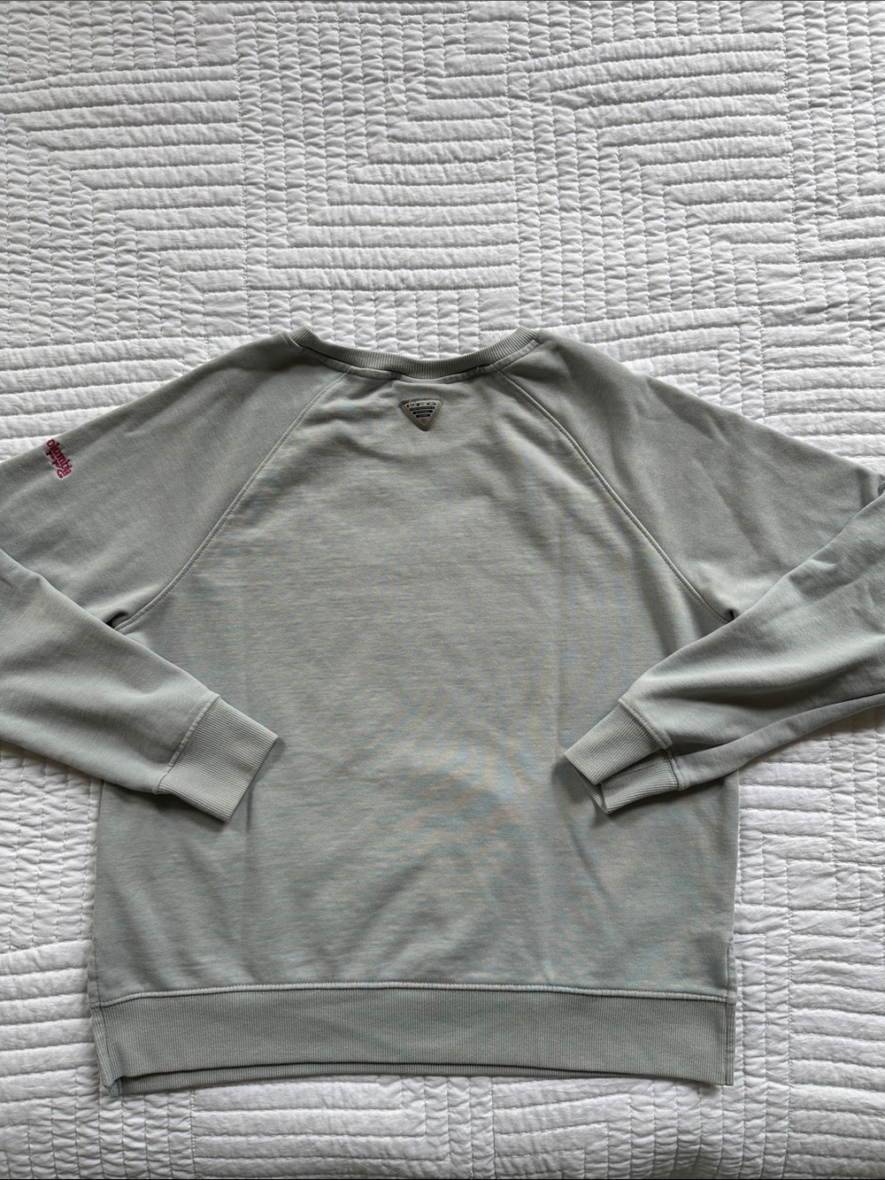 Columbia PFG Light Sage Green Crewneck Sweatshirt with Berry Logo - Picture 7 of 7
